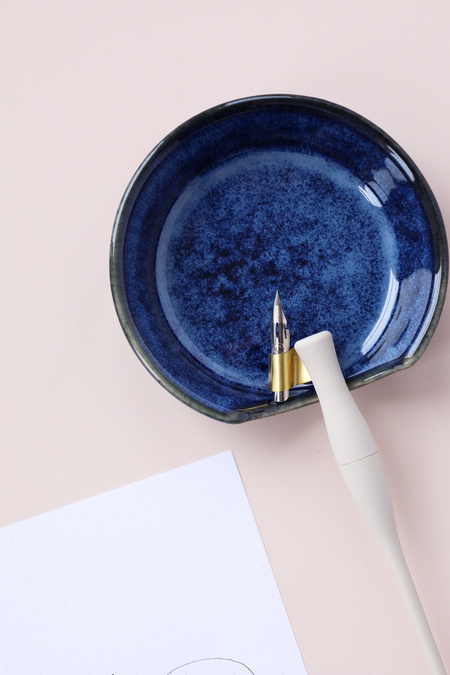 Ceramic Ink and Pen Rest