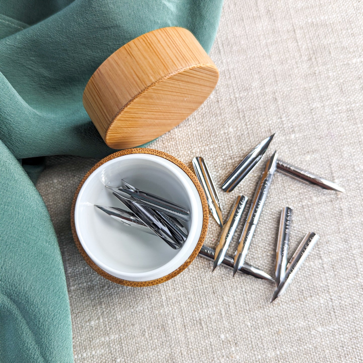 Wooden Nib Storage Jar