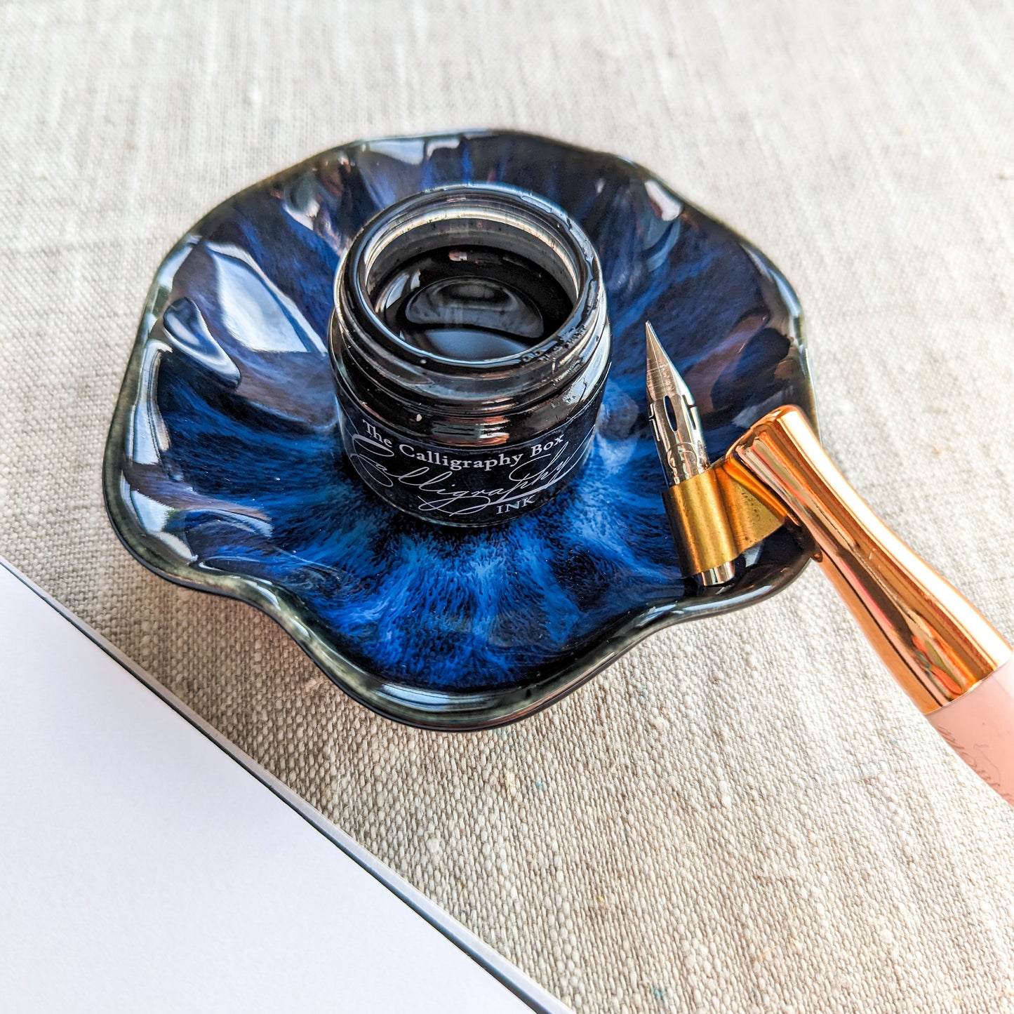 Ceramic Wave Ink Dish
