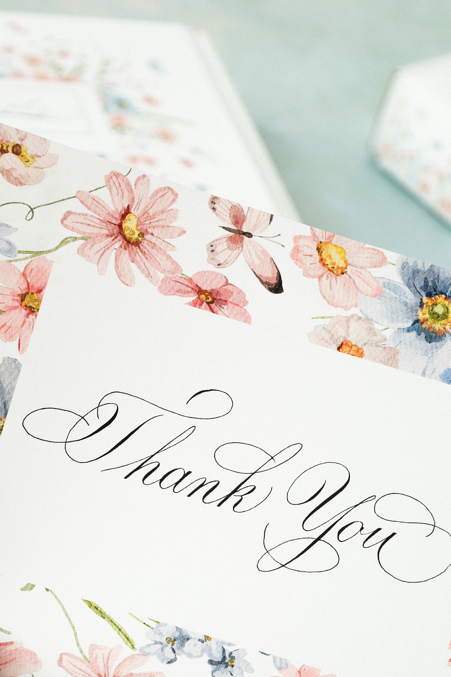 Thank you card design box