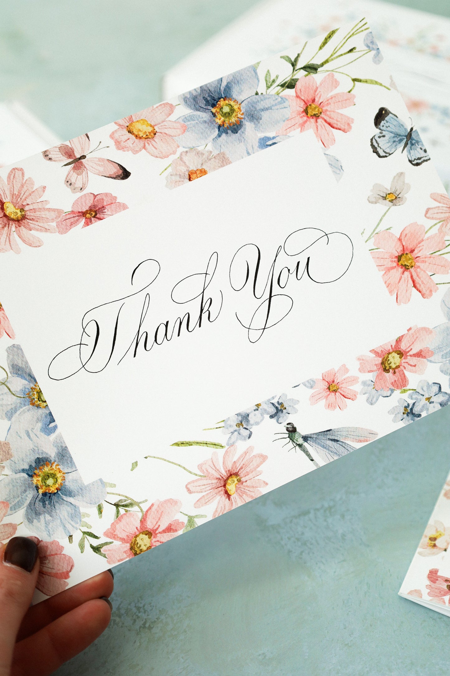 Thank you card design box