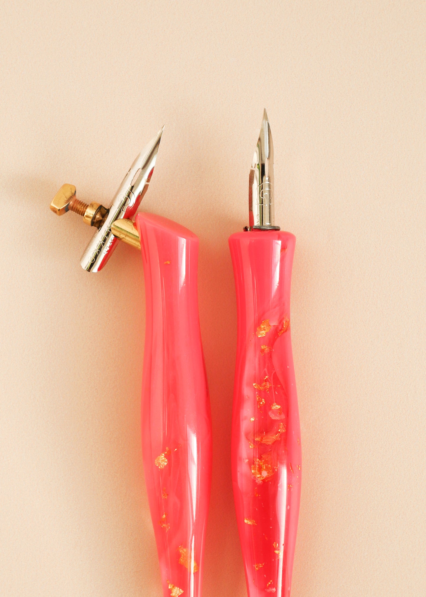 Coloured Gold Leaf Resin Pen