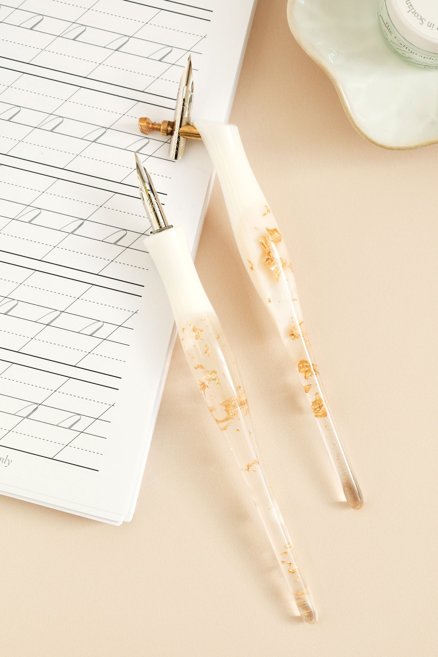 Coloured Gold Leaf Resin Pen