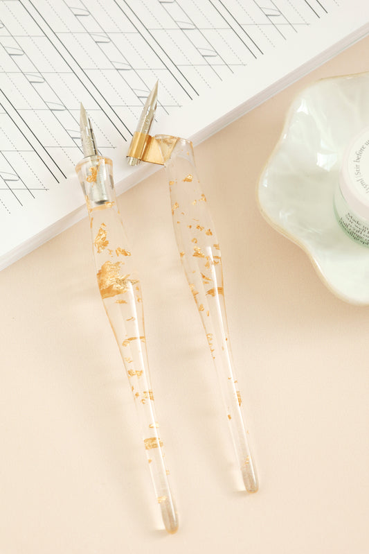 Gold Leaf Resin Pen