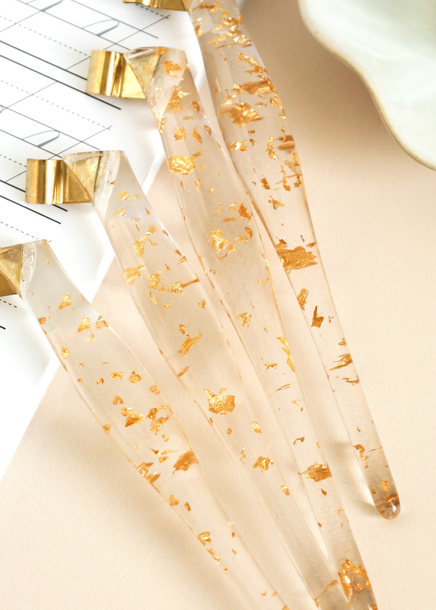 Gold Leaf Resin Pen