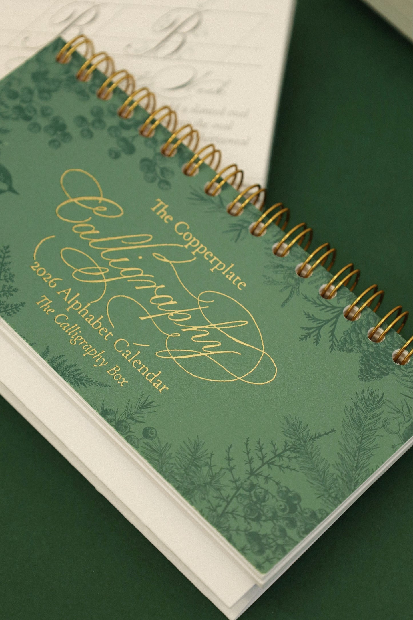 Copperplate Alphabet Desk Calendar 2026